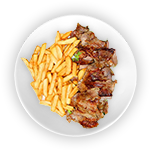 Chips, Cheese & Donner Meat Kebab 